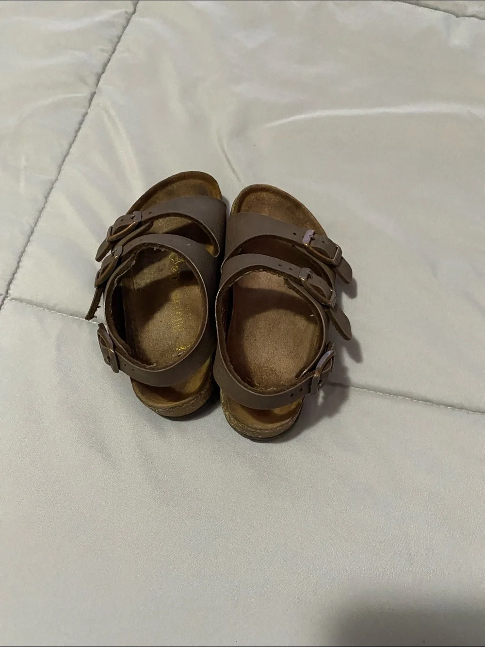Birkenstock Kids Brown Double-Buckle Sandals